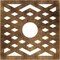 Ekena Millwork Chevron Architectural Grade PVC Pierced Ceiling Medallion, Antiqued Bronze, 32"OD x 8 1/4"ID x 1"P CMPP32CHABZ - alternate 1